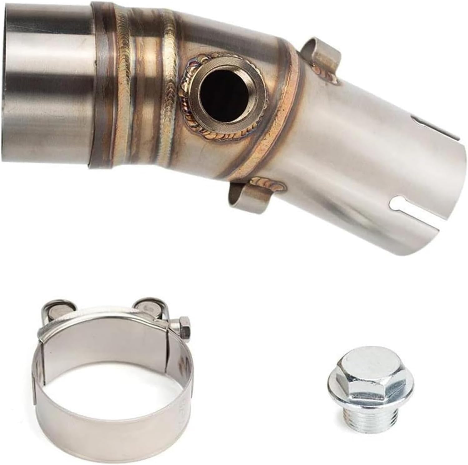 用 ER6N 2006-2011 51mm 【石】 オートバイ用 排気ミドルリンクパイプ